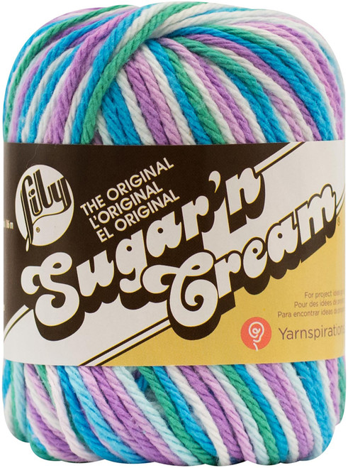 Lily Sugar'n Cream Yarn - Ombres-Beach Ball Blue - 102002-2316 - 057355283862 Lily Sugar'n Cream Yarn - Ombres-Beach Ball Blue - 102002-2316 - 057355283862