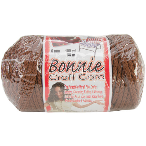 Pepperell Bonnie Macrame Craft Cord 6mmX100yd-Almond - BB6-100-008 - 725879670085