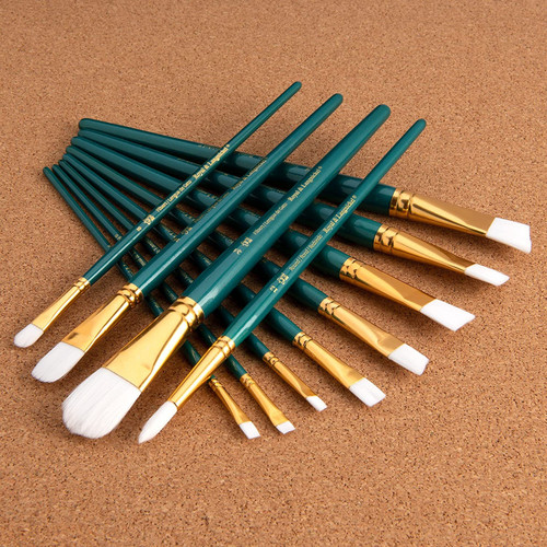 Royal & Langnickel(R) White Taklon Value Pack Brush Set-12/Pkg - RSET9308 Royal & Langnickel(R) White Taklon Value Pack Brush Set-12/Pkg - RSET9308