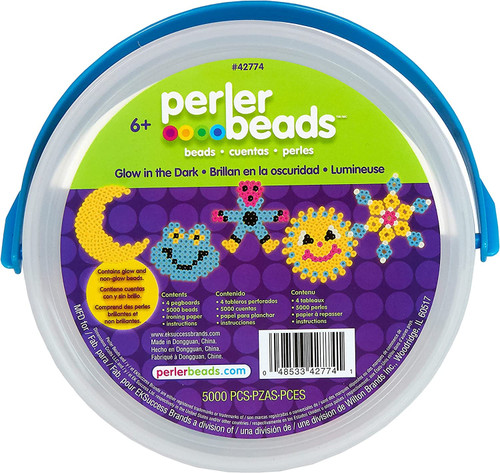 Perler Fused Bead Bucket Kit-Glow-In-The-Dark 42774