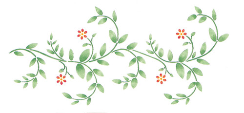Delta Stencil Magic Decorative Stencils-Delicate Vine Border 8.25"X18" - 9566218