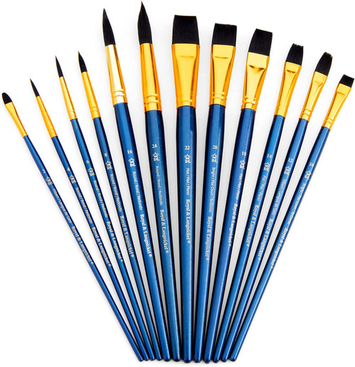 Royal & Langnickel(R) Black Taklon Value Pack Brush Set-12/Pkg - RSET9302 Royal & Langnickel(R) Black Taklon Value Pack Brush Set-12/Pkg - RSET9302