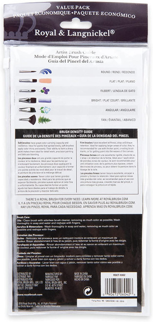 Royal & Langnickel(R) Black Taklon Value Pack Brush Set-12/Pkg - RSET9302 Royal & Langnickel(R) Black Taklon Value Pack Brush Set-12/Pkg - RSET9302