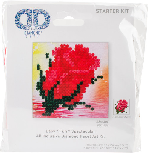 Diamond Dotz Starter Diamond Art Kit 3"X3"-Bliss Bud DDS004 - 4897073241876