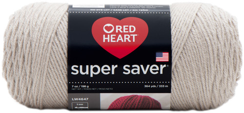Red Heart Super Saver Yarn-Oatmeal - E300B-326 - 073650011726
