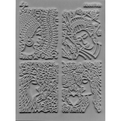 Lisa Pavelka Individual Texture Stamp 4.25"X5.5"-About Face -LP527-042
