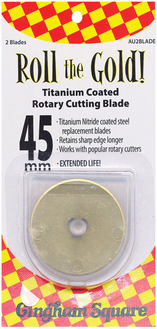 Roll The Gold! Titanium Coated Rotary Cutting Blade Refill-45mm 2/Pkg AU2 - 036346121024