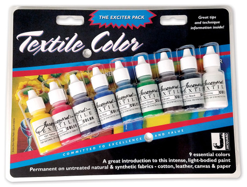 Jacquard Textile Color Exciter Pack .5oz 9/Pkg-Assorted Colors - JAC9904 - 743772990406