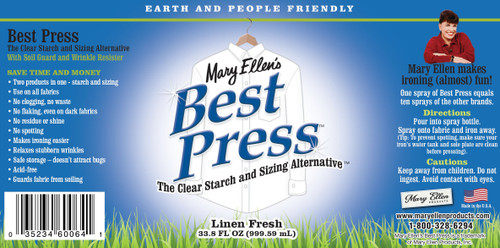 Best Press Spray Starch - 33.8oz - Linen Fresh - 035234600641