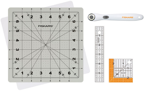 Fiskars RotatIng Mat & Trim Set 8"X8"1-003907