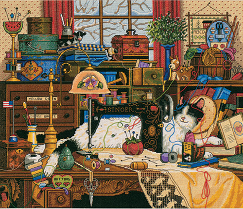 Dimensions Gold Collection Counted Cross Stitch Kit 14"X12"-Maggie The Messmaker (18 Count) - 3884 - 088677038847