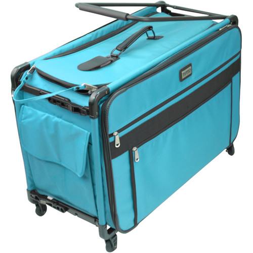 TUTTO Machine On Wheels Case-23"X14.25"X14" Turquoise 9224XL-TUR