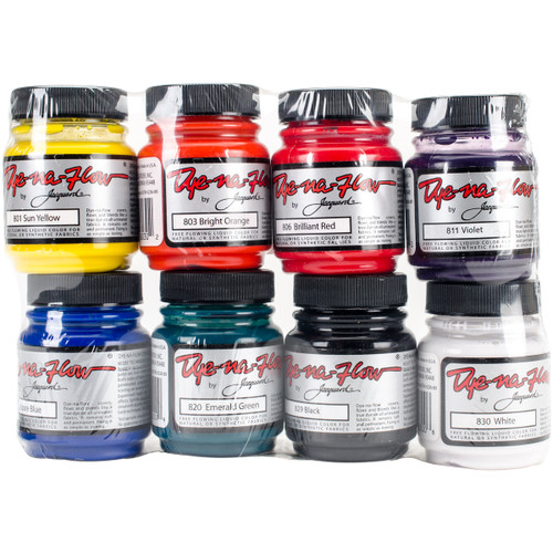 Jacquard Dye-Na-Flow Liquid Acrylic Color 2.25oz 8/Pkg-Assorted JAC8000 - 743772800002