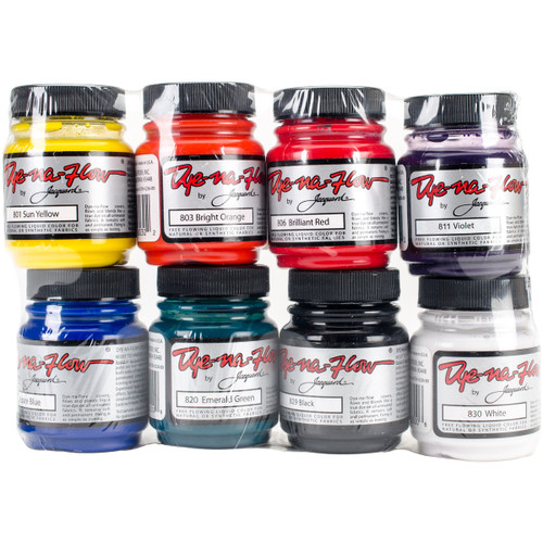 Jacquard Dye-Na-Flow Liquid Acrylic Color 2.25oz 8/Pkg-Assorted - JAC8000 - 743772800002