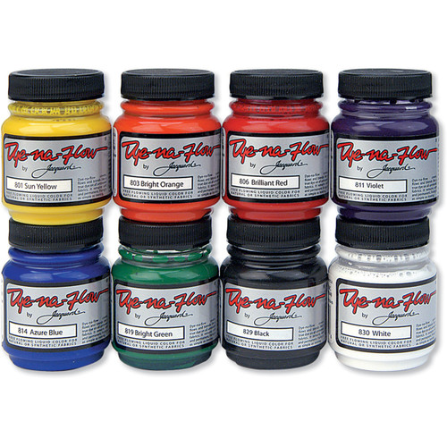 Jacquard Dye-Na-Flow Liquid Acrylic Color 2.25oz 8/Pkg-Assorted JAC8000
