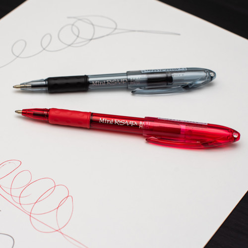Pentel Mini R.S.V.P. Medium Ballpoint Pens 8/Pkg-Assorted Ink Colors BK91MNBP