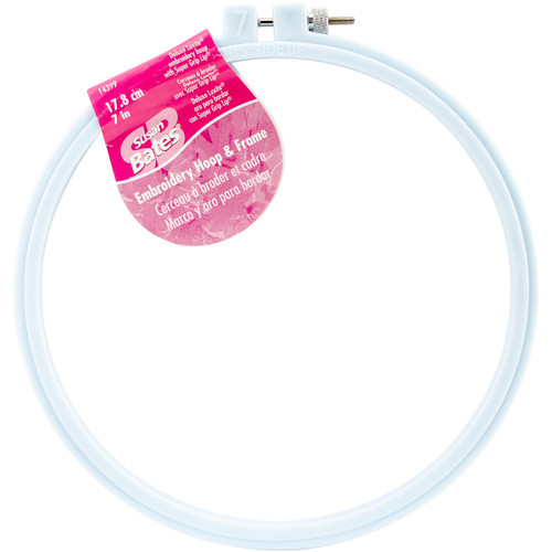 Bates Plastic Embroidery Hoop - Light Blue-Size 7" - 14399-7