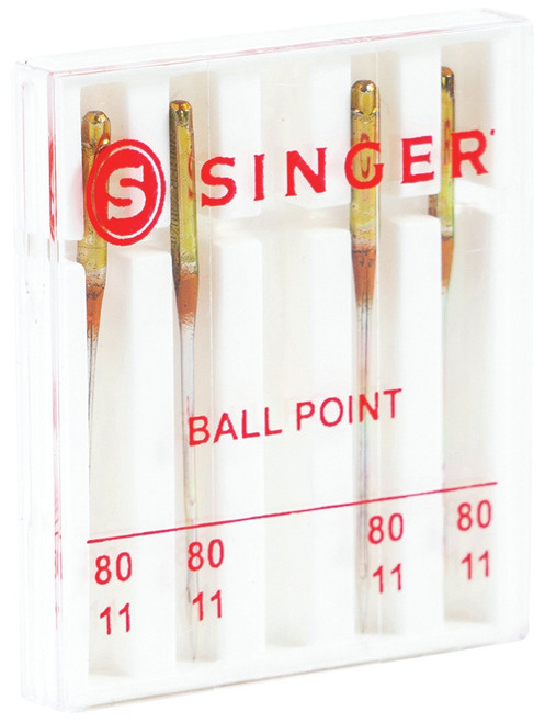 Singer Universal Ball Point Machine Needles-Size 11/80 4/Pkg 4812