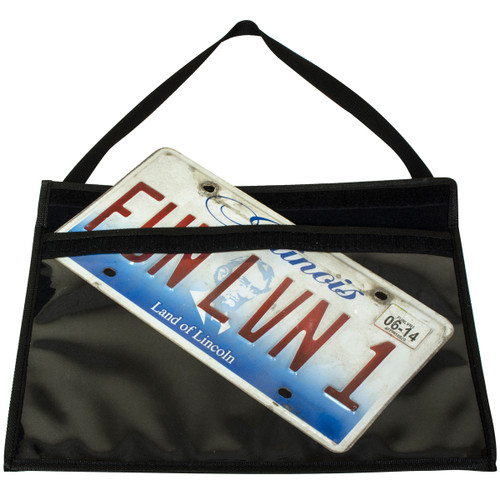 License Plate Holder W/ Hanging Strap 1/Pkg-Clear/Black -41902 - 038944419022