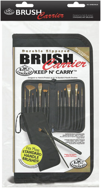 Royal & Langnickel(R) Keep N' Carry Zippered Brush Carrier-Standard Brush, 12.5"X11.25" - KCSBLK - 090672051950