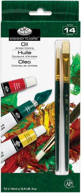 Royal & Langnickel Essentials Oil (12ml) & Brush Set-14/Pkg - OIL12 - 090672028198