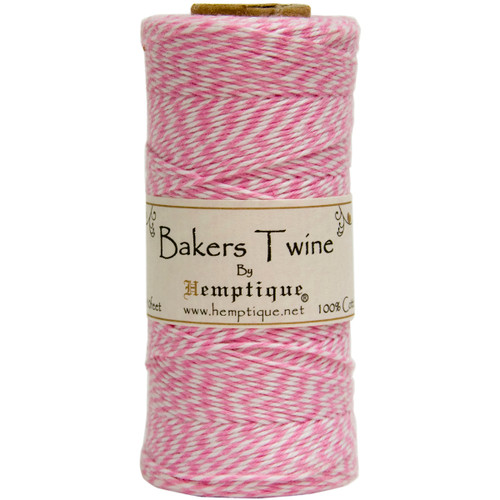 Hemptique Cotton Baker's Twine Spool 2-Ply 410'-Light Pink - BTS2-2939 - 091037029393