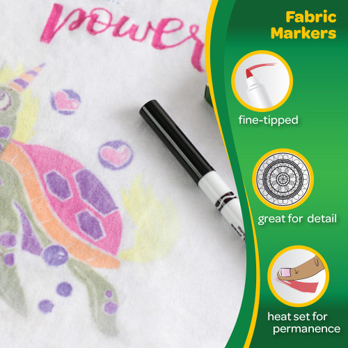 Crayola Fine Line Fabric Markers-10/Pkg - 58-8626