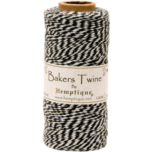 Hemptique Cotton Baker's Twine Spool 2-Ply 410'-Black BTS2-9357 - 091037093578