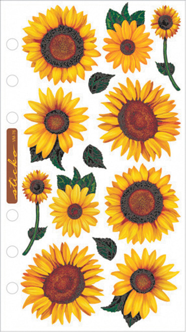 Sticko Vellum Stickers-Sunflowers SPVM76