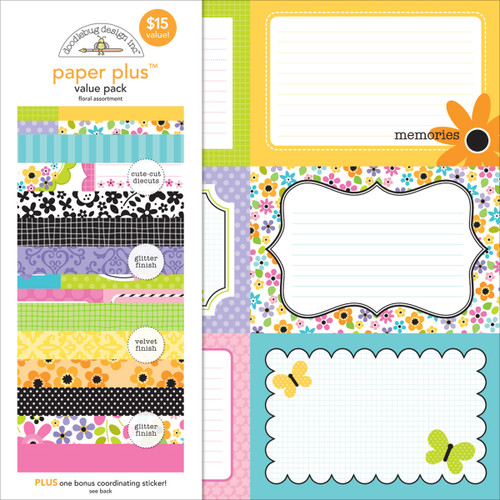 Doodlebug Paper Plus Value Pack 12"X12"-Floral PPAP-5189 - 842715051898