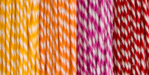 Hemptique Cotton Baker's Twine 2-Ply 120'-Candy Lane - BTC2-2942