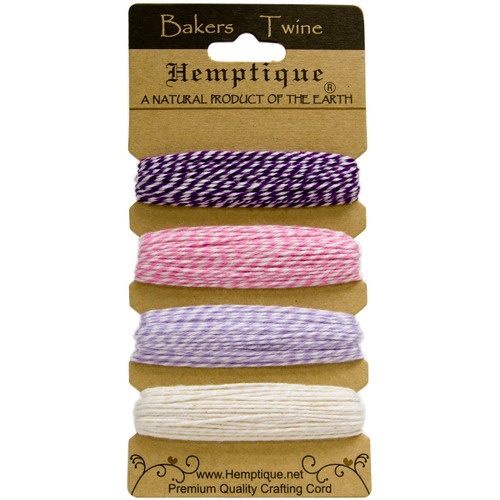 Hemptique Cotton Baker's Twine 2-Ply 120'-Raspberry Sorbet BTC2-2945 - 091037029454