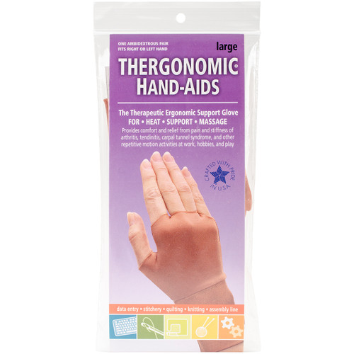 Frank A. Edmunds Thergonomic Hand-Aids Support Gloves 1 Pair-Large HA-4 - 703576010045