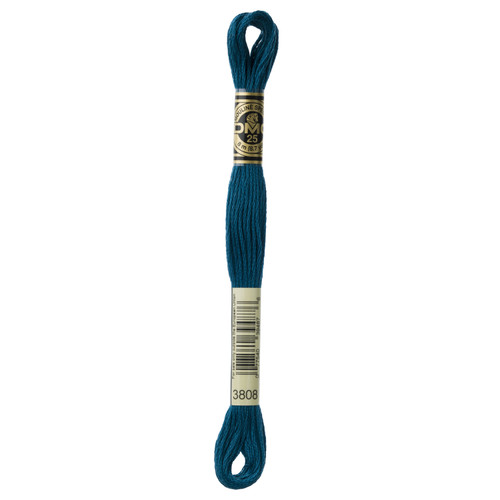 12 Pack - DMC 6-Strand Embroidery Cotton 8.7yd-Ultra Very Dark Turquoise - 117-3808 - 077540394876