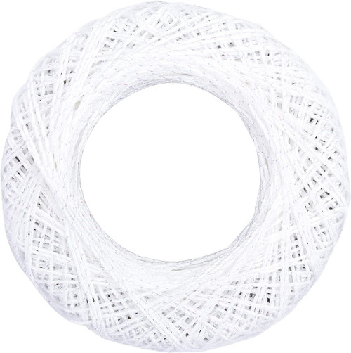 Aunt Lydia's Metallic Crochet Thread Size 10-White & Pearl - 154M-0001P Aunt Lydia's Metallic Crochet Thread Size 10-White & Pearl - 154M-0001P
