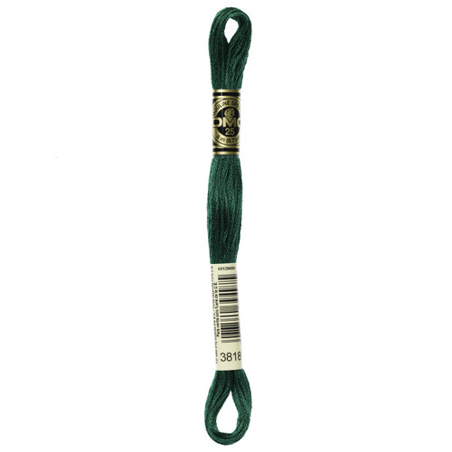 12 Pack - DMC 6-Strand Embroidery Cotton 8.7yd-Ultra Very Dark Emerald Green - 117-3818 - 077540394975
