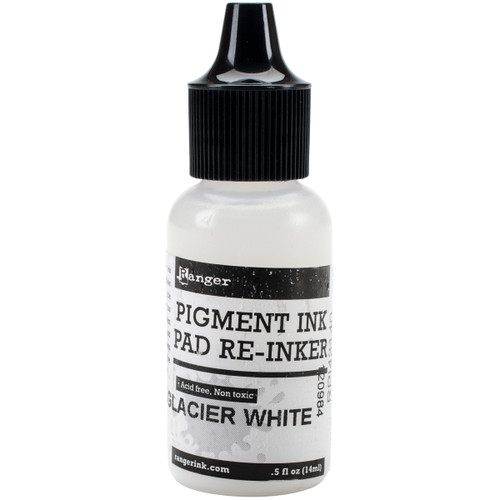 Ranger Pigment Pad Reinker .5oz-Glacier White - RPI-43140 - 789541043140 Ranger Pigment Pad Reinker .5oz-Glacier White - RPI-43140 - 789541043140