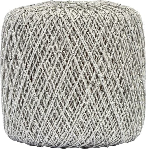 Aunt Lydia's Metallic Crochet Thread Size 10-Silver & Silver - 154M-0410S