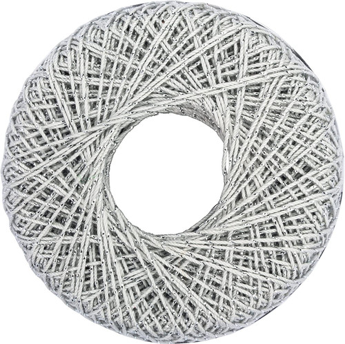 Aunt Lydia's Metallic Crochet Thread Size 10-Silver & Silver - 154M-0410S Aunt Lydia's Metallic Crochet Thread Size 10-Silver & Silver - 154M-0410S