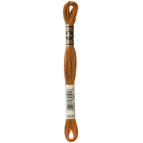12 Pack - DMC 6-Strand Embroidery Cotton 8.7yd-Golden Brown - 117-3826 - 077540395057