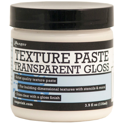 Ranger Texture Paste 4oz-Transparent Gloss - INK44741 - 789541044741 Ranger Texture Paste 4oz-Transparent Gloss - INK44741 - 789541044741