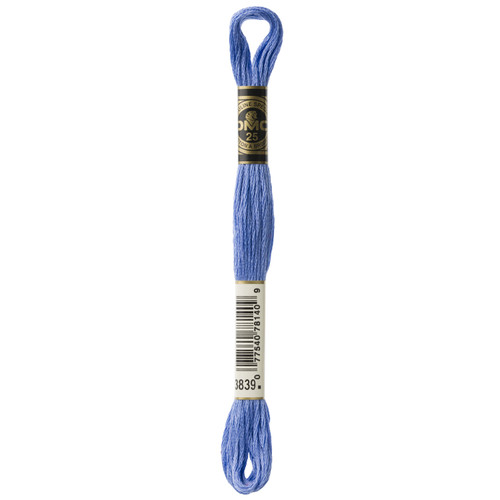 12 Pack - DMC 6-Strand Embroidery Cotton 8.7yd-Medium Lavender Blue - 117-3839 - 077540781409