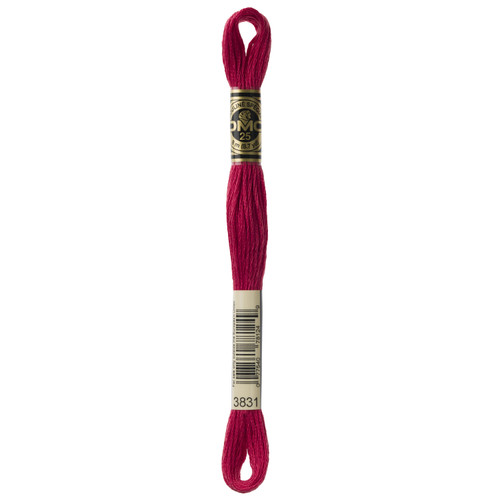 12 Pack - DMC 6-Strand Embroidery Cotton 8.7yd-Dark Raspberry - 117-3831 - 077540781249