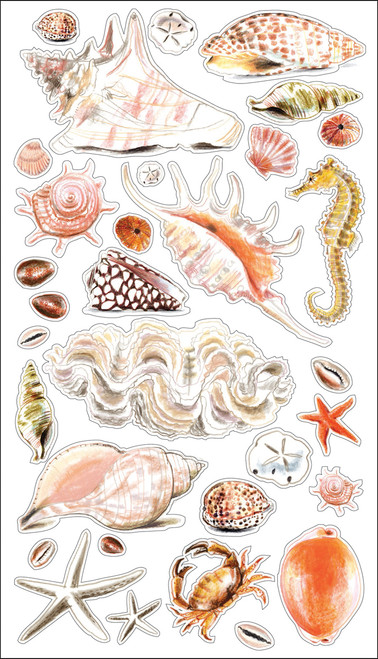 Sticko Stickers-Seashells & Sand -E5201035 - 015586897661