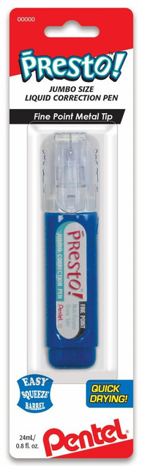 Pentel Presto! Correction Pen-12ml Fine Point ZL31WBP - 072512057476