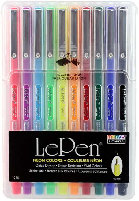 Uchida Le Pen Neon Set 10/Pkg- - 4300-10F - 028617437811
