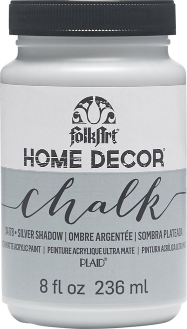 FolkArt Home Decor Chalk Paint 8oz-Silver Shadow HDCHALK-34178 - 028995341786