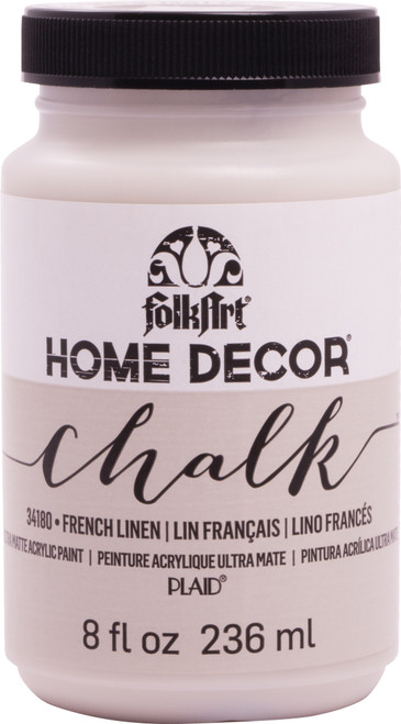 FolkArt Home Decor Chalk Paint 8oz-French Linen HDCHALK-34180 - 028995341809