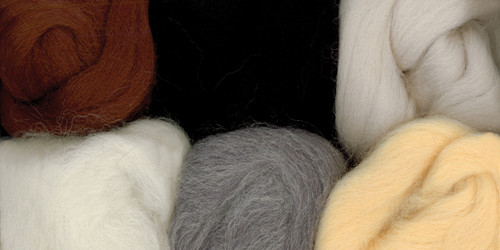 Colonial Paint Box Wools .33oz 6/Pkg-Nature-Bge/Ecru/Gry/Brn/Wht/Blk - CNPBW-2
