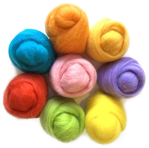 Wistyria Editions Wool Roving 15" .25oz 8/Pkg-Confetti WR-906R